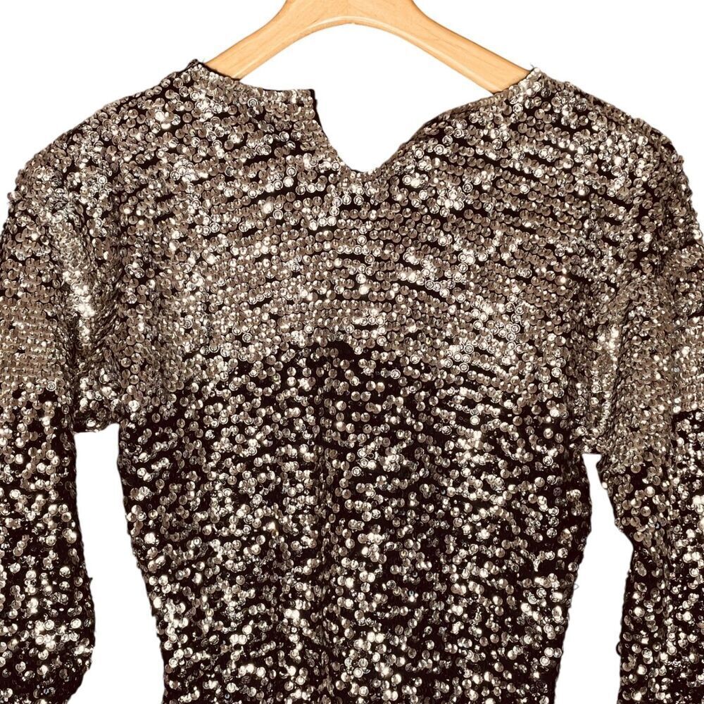 Adrienne Vittadini Sequins Ombre Mini Dress - Picture 10 of 10